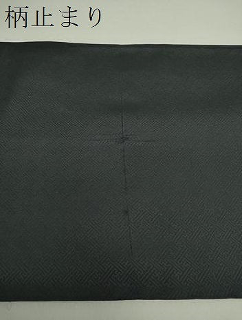 平和屋着物●六通柄袋帯 唐織 遠山花文 黒地 金糸 正絹 逸品 DAAU5441ps