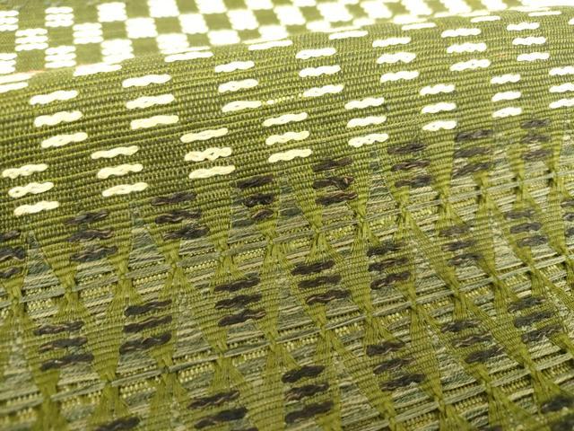 平和屋着物▽八寸名古屋帯 スリーシーズン帯 春 夏 秋 もじり織 横段文 正絹 逸品 DAAU5457ps