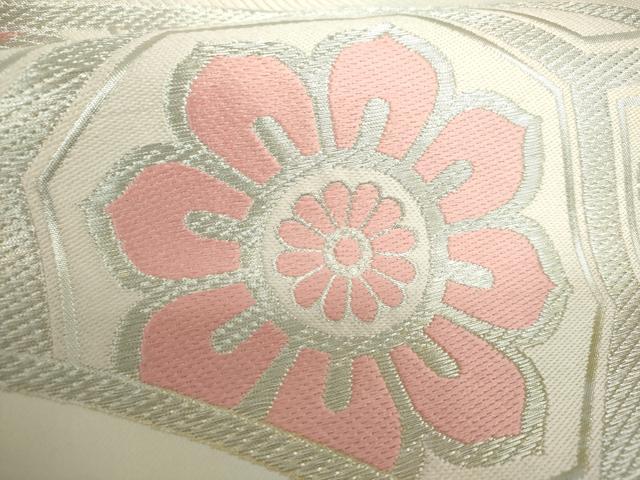平和屋着物●西陣 川島織物 六通柄 本袋帯 蜀江花文 銀糸 正絹 逸品 DAAU5556ps