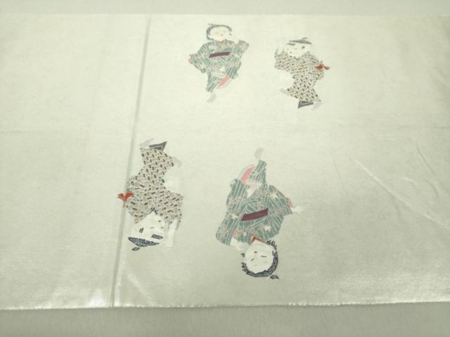 平和屋着物●加賀友禅の巨匠 初代 由水十久 西陣 長嶋成織物 ながしま帯 太鼓柄袋帯 晴れの日 瀞銀錦 銀座おゝぎ屋扱い 逸品 DAAU5566ps