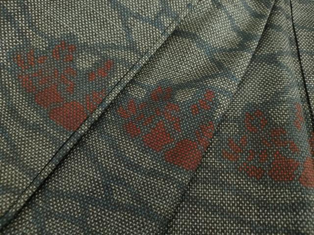 平和屋着物●本場大島紬 7マルキ 抽象文様 正絹 逸品 DAAU5583ps