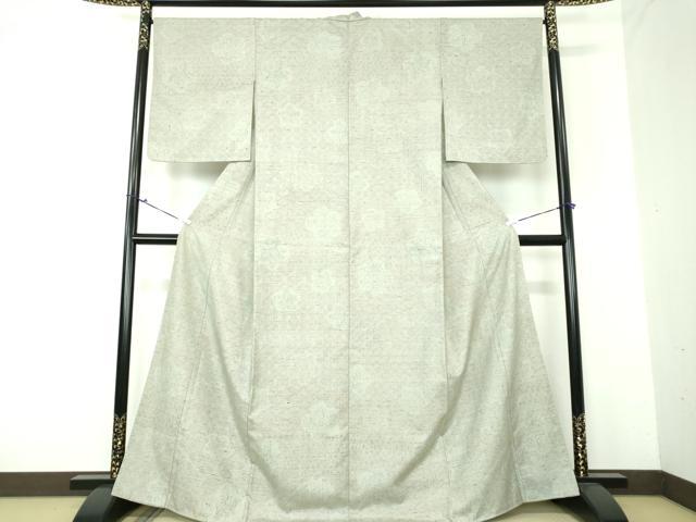 平和屋着物●上質な紬 手描き 吉祥花文 正絹 逸品 DAAU5585ps