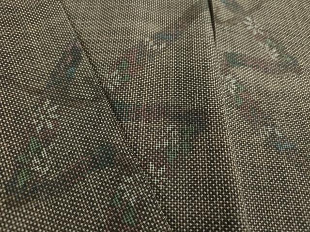 平和屋着物●本場大島紬 7マルキ 鬘帯花文 正絹 逸品 DAAU5596ps