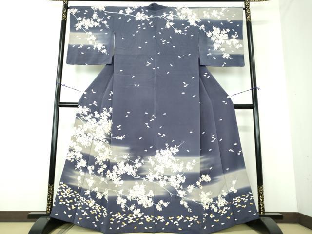 平和屋着物●訪問着 駒刺繍 枝桜 暈し染め 金彩 鈴乃屋扱い 正絹 逸品 DAAU5601ps