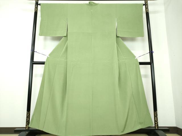 平和屋着物●上質な色無地 若葉色 まるやま扱い 正絹 逸品 DAAU5606ps