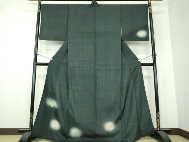 平和屋着物●訪問着 紬地 手描き 兎 正絹 逸品 DAAU5633ps