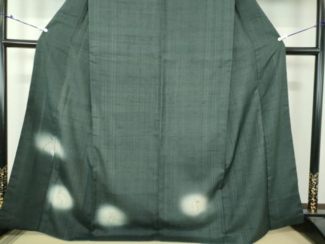 平和屋着物●訪問着 紬地 手描き 兎 正絹 逸品 DAAU5633ps