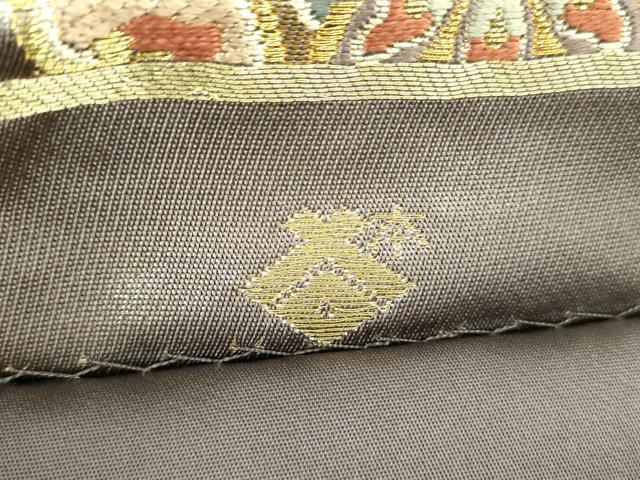 平和屋着物●西陣の名門 本家加納 六通柄袋帯 唐織 正倉院花鳥文 金糸 正絹 逸品 DAAU5664ps