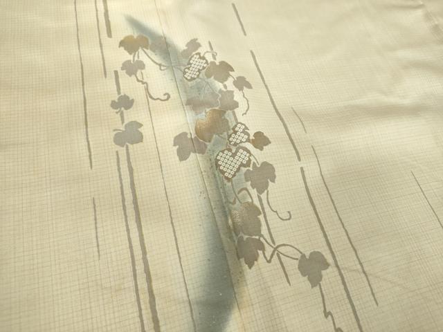 平和屋着物●本場染大島紬 訪問着 蔦の葉文 暈し染め 金彩 正絹 逸品 DAAU5781ps