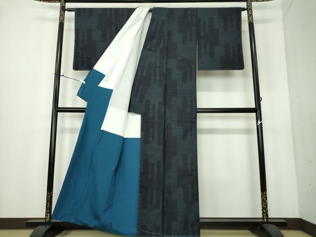 平和屋着物●上質な紬 霞文 正絹 逸品 未使用 DAAU5796ps