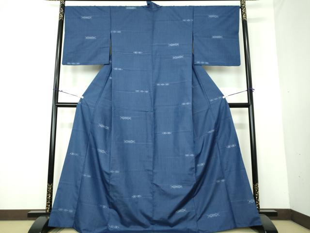 平和屋着物●上質な紬 横段文 正絹 逸品 DAAU5819ps
