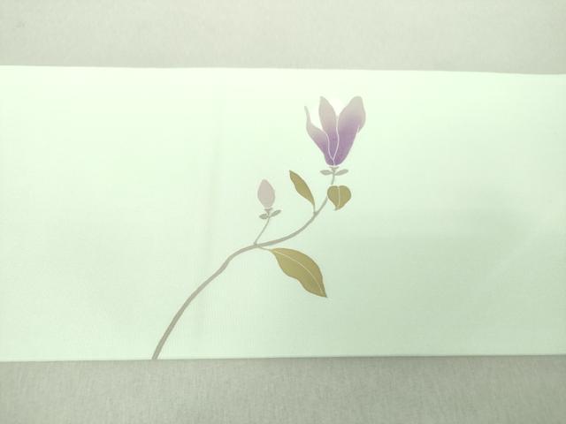 平和屋着物●塩瀬 九寸名古屋帯 木蓮 正絹 逸品 DAAU5851ps