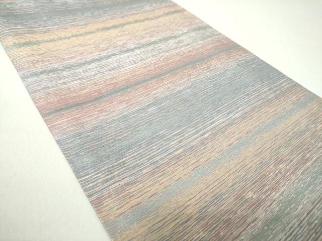 平和屋着物●両面 全通柄袋帯 市松文様 金糸 正絹 逸品 DAAU5926ps