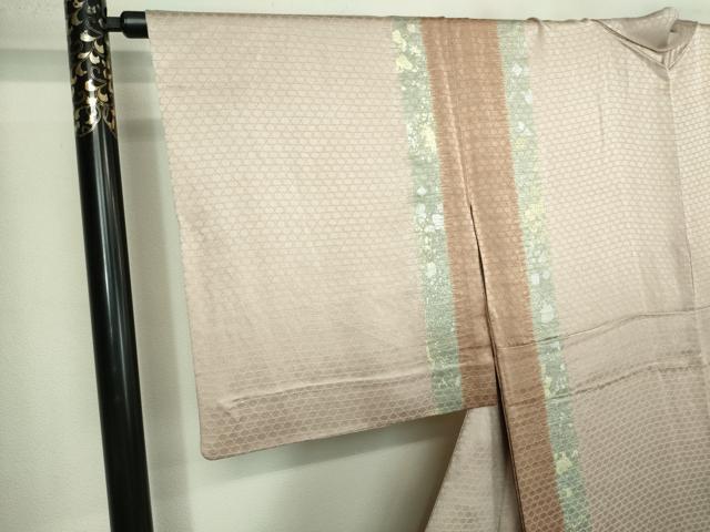 平和屋着物▽訪問着 単衣 刺繍 絞り 花籠文 金銀彩 正絹 逸品 DAAU6372sf