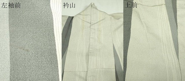 平和屋着物▽本塩沢 単衣 間道 正絹 逸品 DAAU6375sf