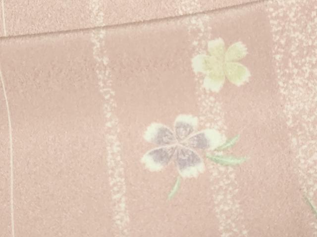 平和屋着物▽小紋 単衣 草花文 洗える着物 DAAU6380sf