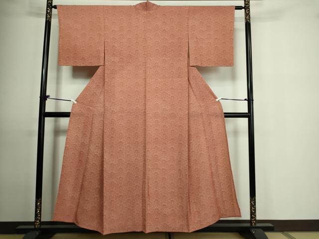 平和屋着物▽江戸小紋 単衣 花松文 正絹 逸品 DAAU6392sf