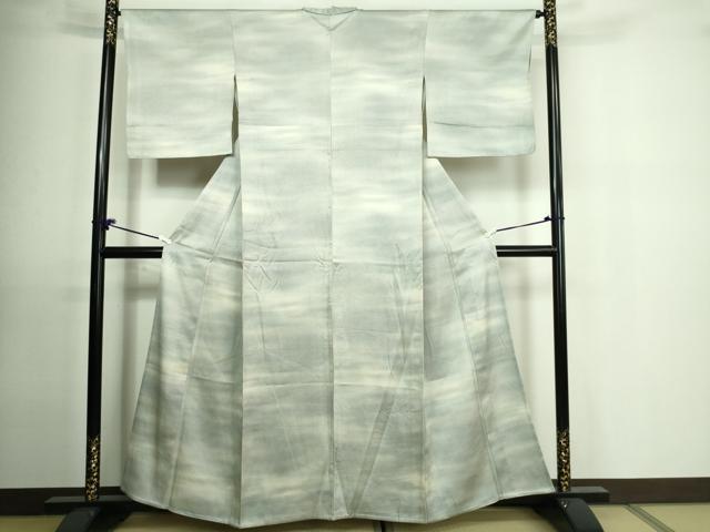 平和屋着物▽上質な小紋 単衣 霞文 暈し染め 正絹 逸品 DAAU6393sf