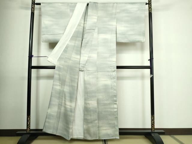 平和屋着物▽上質な小紋 単衣 霞文 暈し染め 正絹 逸品 DAAU6393sf
