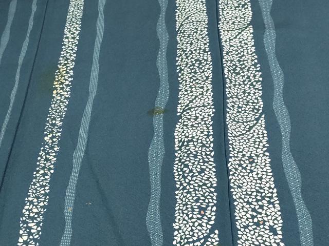 平和屋着物▽上質な小紋 単衣 舞桜文 正絹 逸品 DAAU6407sf