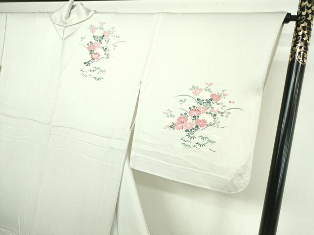 平和屋着物▽訪問着 単衣 駒刺繍 風景草花文 正絹 逸品 DAAU6417sf