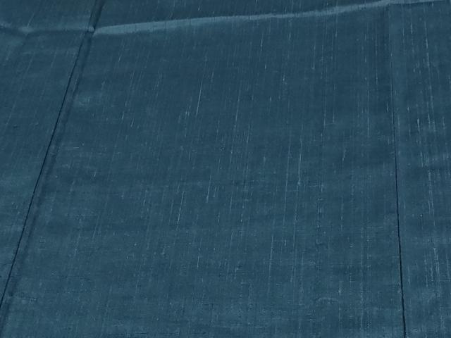 平和屋着物▽男性 紬 単衣 青藍色 正絹 逸品 未使用 DAAU6422sf