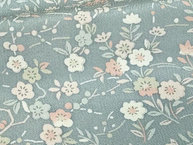 平和屋着物▽上質な小紋 単衣 花蝶文 正絹 逸品 DAAU6424sf