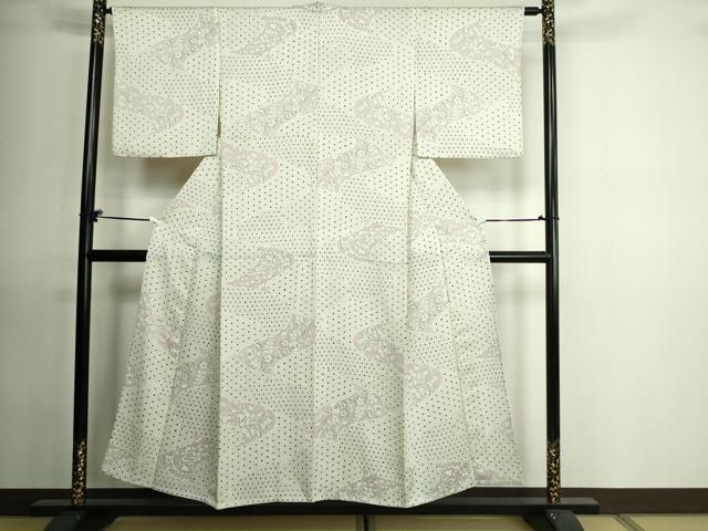 平和屋着物▽上質な小紋 単衣 辻が花 正絹 逸品 DAAU6427sf