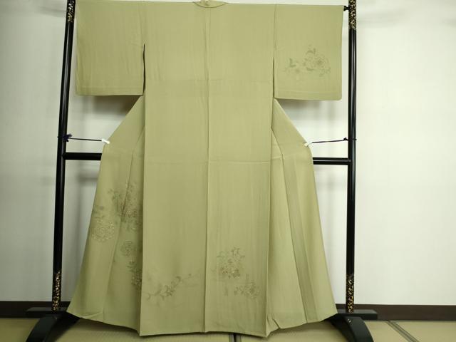平和屋着物▽中国三大刺繍 スワトウ刺繍 汕頭刺繍 総刺繍 訪問着 単衣 鳳凰正倉院花文 正絹 逸品 DAAU6435sf