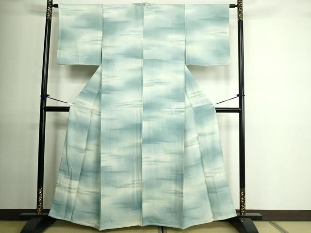 平和屋着物▽上質な小紋 単衣 霞文 暈し染め 正絹 逸品 DAAU6439sf