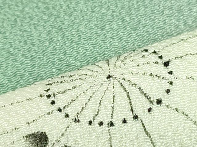 平和屋着物●染色作家 小倉淳史 つけ帯 辻が花 鬼しぼ縮緬 正絹 逸品 DAAU6585ob