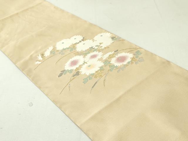 平和屋着物●爪掻き本綴れ 八寸名古屋帯 草花文 金銀糸 正絹 逸品 DAAU6634ob