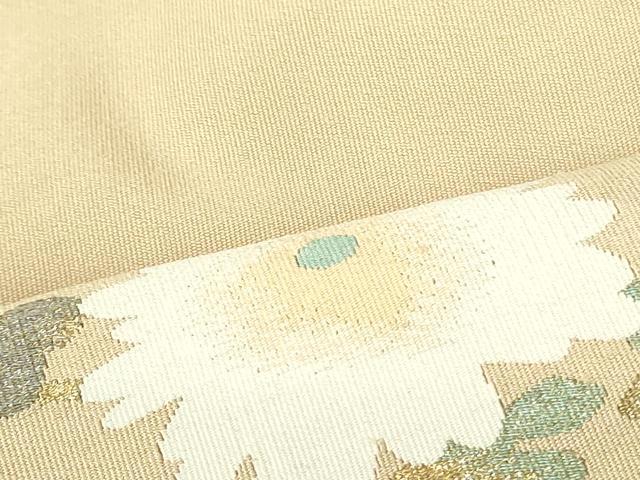 平和屋着物●爪掻き本綴れ 八寸名古屋帯 草花文 金銀糸 正絹 逸品 DAAU6634ob
