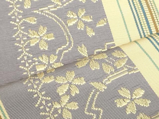 平和屋着物●本場筑前博多織 八寸名古屋帯 舞桜間道 正絹 逸品 DAAU6716ob