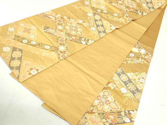 平和屋着物●銀座きしや 六通柄袋帯 菱取蒔絵紋 本金箔 正絹 逸品 DAAU6894ob
