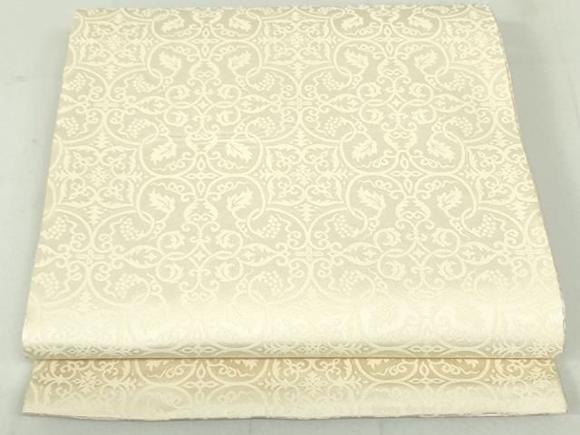 平和屋着物●丸帯 葡萄唐草文錦 金糸 正絹 逸品 DAAU6898ob