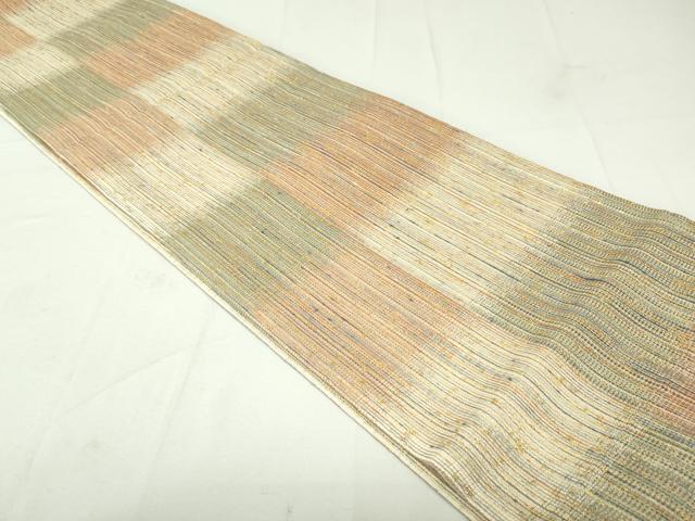 平和屋着物●両面 全通柄袋帯 紬地 霞間道 金銀糸 正絹 逸品 DAAU6911ob