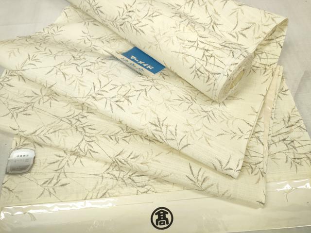 平和屋着物∴夏物 浴衣 反物 着尺 枝葉文 高島屋扱い 未使用 DAAU7640zzz