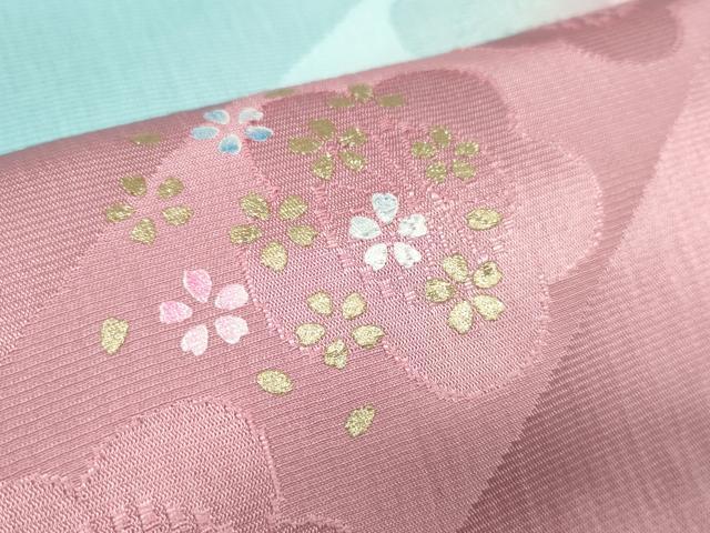 平和屋着物●和装小物 帯締め・帯揚げセット 斜線 梅地紋 小花 暈し染め 金彩 手組紐 高麗組 金糸 逸品 未使用 DAAU7962zzz