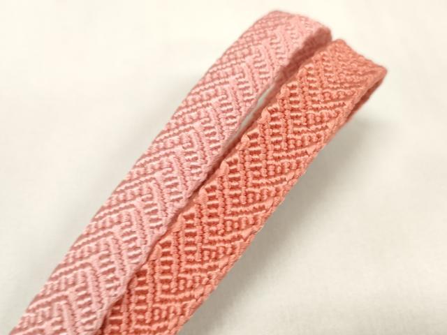 平和屋着物●和装小物 帯締め・帯揚げセット 箔散らし 金彩 手組紐 逸品 未使用 DAAU7974zzz