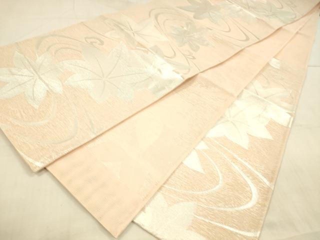 平和屋着物*夏物 六通柄袋帯 竜田川 銀糸 正絹 逸品 DAAU8031cm