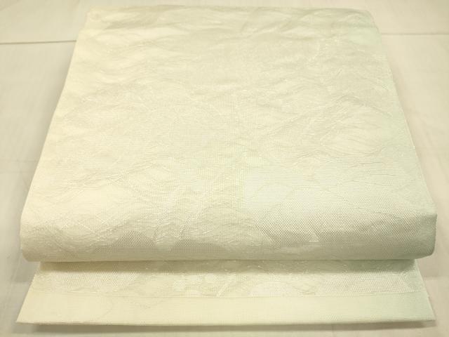 平和屋着物*夏物 六通柄袋帯 葡萄蔦の葉文 銀糸 正絹 逸品 DAAU8087cm