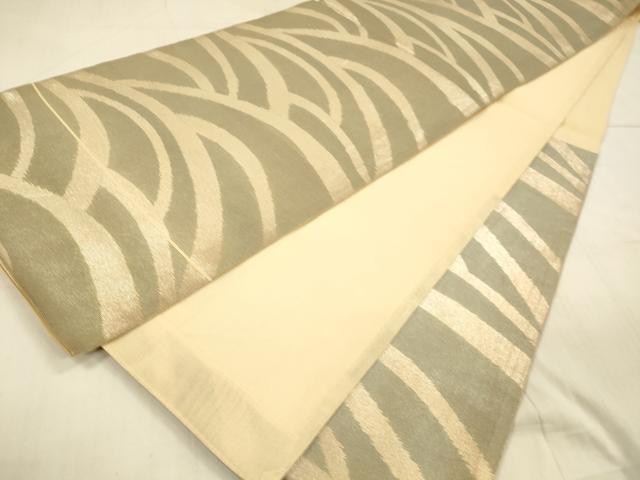 平和屋着物*夏物 六通柄袋帯 抽象文様 金糸 正絹 逸品 DAAU8089cm