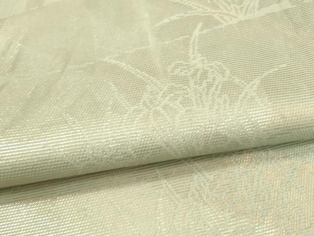 平和屋着物*夏物 六通柄袋帯 杜若 金銀糸 正絹 逸品 DAAU8174cm