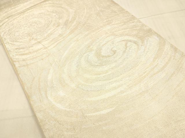 平和屋着物*夏物 六通柄袋帯 流水文 銀糸 正絹 逸品 DAAU8211cm