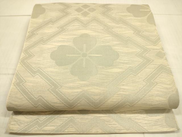 平和屋着物*夏物 全通柄 本袋帯 蜀江花文 銀糸 三越扱い 正絹 逸品 DAAU8221cm