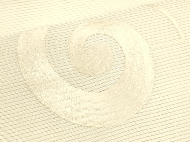 平和屋着物*夏物 絽綴れ 八寸名古屋帯 総刺繍 貝 逸品 DAAX0158cm