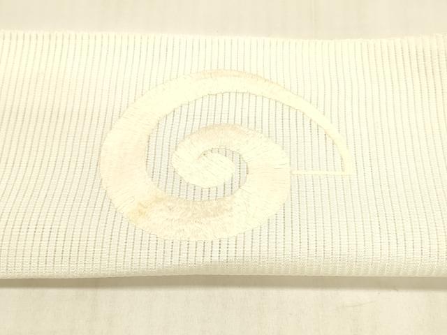 平和屋着物*夏物 絽綴れ 八寸名古屋帯 総刺繍 貝 逸品 DAAX0158cm