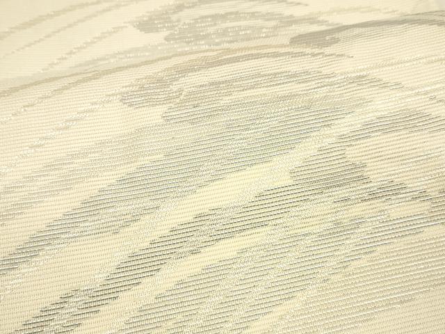 平和屋着物*夏物 六通柄袋帯 流水文 銀糸 正絹 逸品 DAAU8307cm