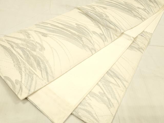 平和屋着物*夏物 六通柄袋帯 流水文 銀糸 正絹 逸品 DAAU8307cm
